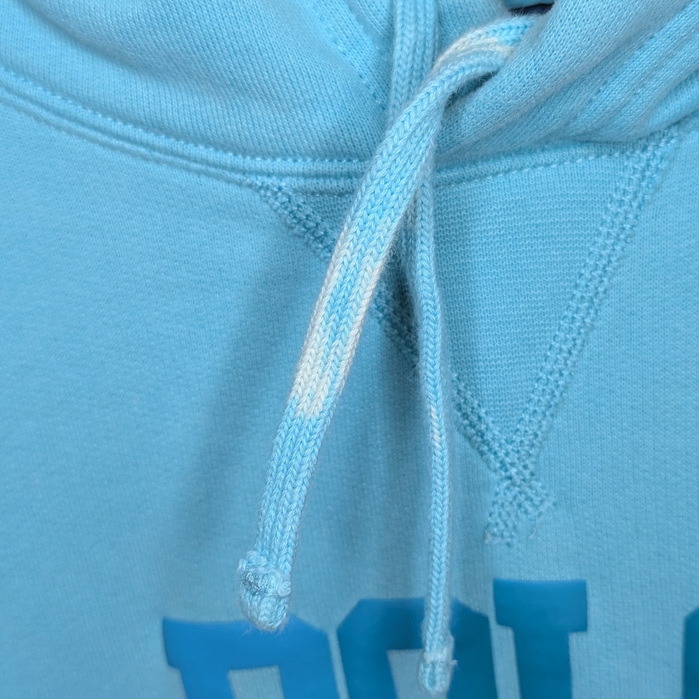 Polo Ralph Lauren Hoodie Womens Petite Small SP Aqua Blue Spellout Logo Pullover - Picture 14 of 14
